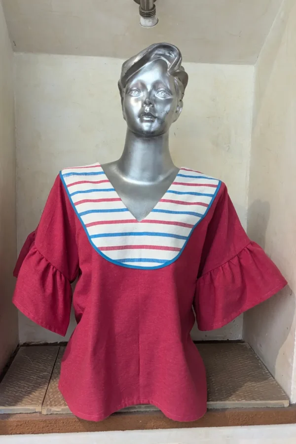 BLUSA MANGAS VOLADAS