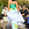 CROP TOP SEDA Y FALDA PINTADA