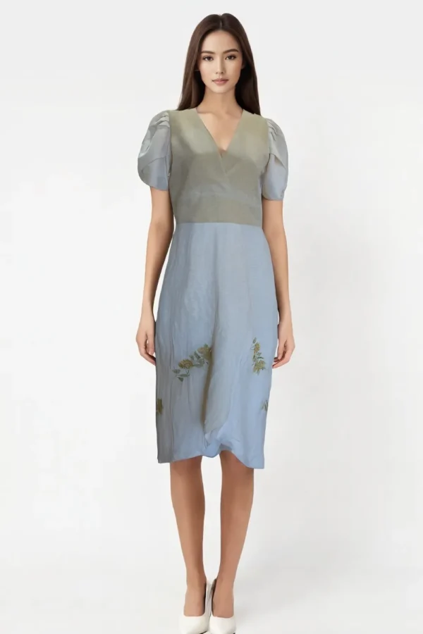 VESTIDO DE TELAR BEIGE