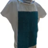 BLUSA DE TELA DE ALGODÓN DETALLE DE TELAR AZUL