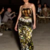 CROP TOP DE REBOZO DORADO