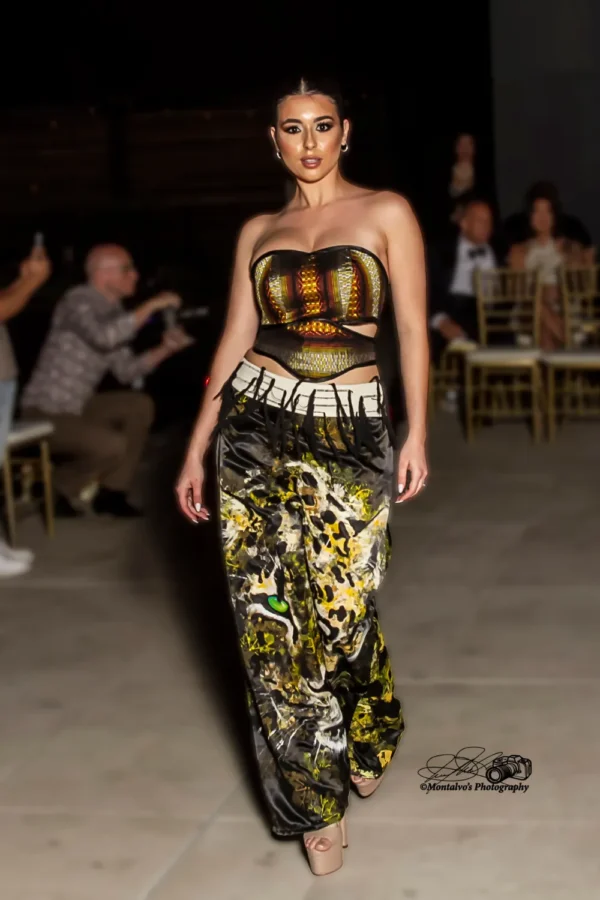 CROP TOP DE REBOZO DORADO