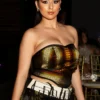 CROP TOP DE REBOZO DORADO